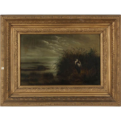 american-school-nocturne-painting-with-heron