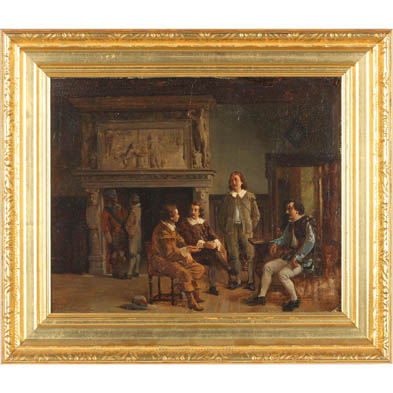 antique-chromolithograph-of-a-dutch-genre-scene