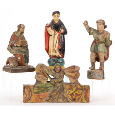 four-carved-polychrome-painted-religious-figures