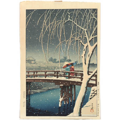 kawase-hasui-1883-1957-evening-snow-at