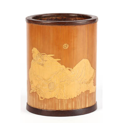 chinese-carved-bamboo-brush-pot