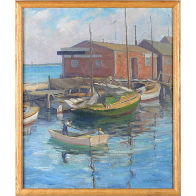 agnes-lodwick-1879-1963-new-england-harbor