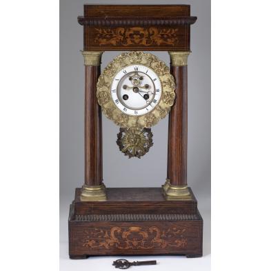 french-marti-et-cie-empire-portico-mantel-clock