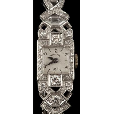 lady-s-14kt-platinum-and-diamond-watch-hamilton