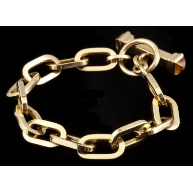 gold-link-bracelet-with-citrine