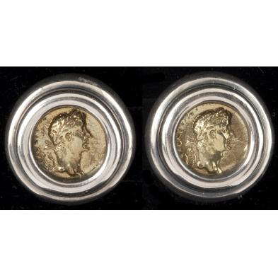 pair-of-gold-coin-and-sterling-earclips