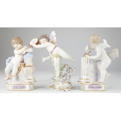 three-meissen-putti-figurals-19th-century