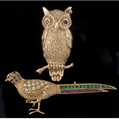 two-gem-set-bird-brooches