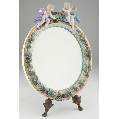 meissen-figural-table-top-mirror