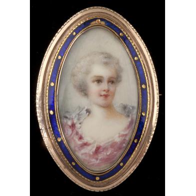 antique-gold-and-enamel-portrait-pendant-brooch