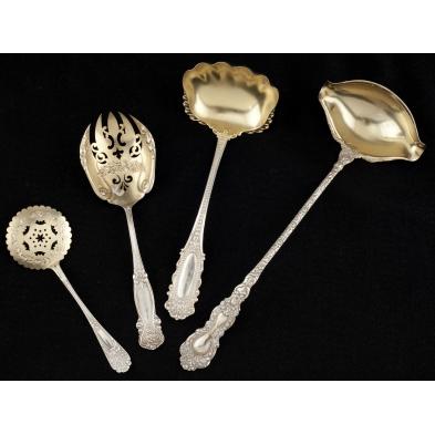 four-american-sterling-silver-serving-articles