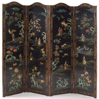 chinoiserie-decorated-folding-floor-screen