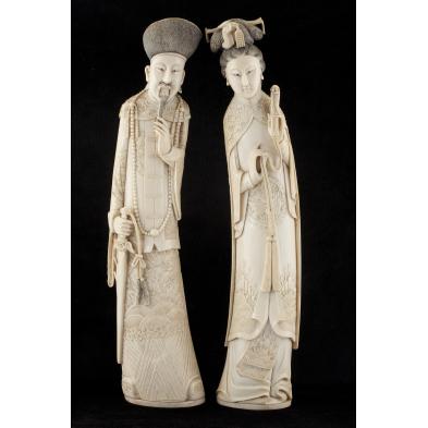 pair-of-antique-chinese-carved-ivory-tusk-figures