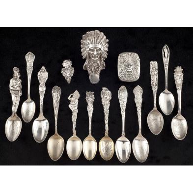 collection-of-native-american-silver-souvenirs