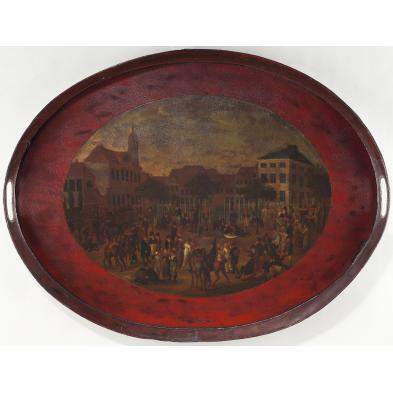 english-tole-decorated-red-tray