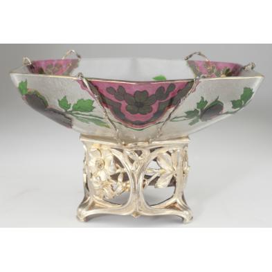 art-nouveau-etched-glass-and-silver-compote