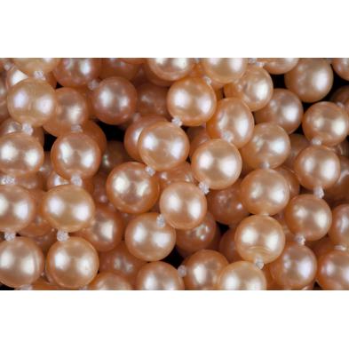 long-pink-color-cultured-pearl-necklace