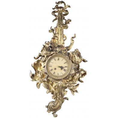 french-rococo-gilt-brass-cartel-clock