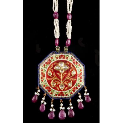 kundan-style-ruby-pearl-and-diamond-necklace