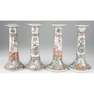 two-matched-pairs-of-rose-medallion-candlesticks
