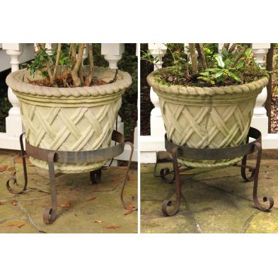 pair-of-cast-stone-planters