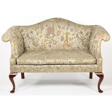 chippendale-style-camel-back-settee
