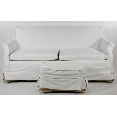 upholstered-loveseat-and-ottoman