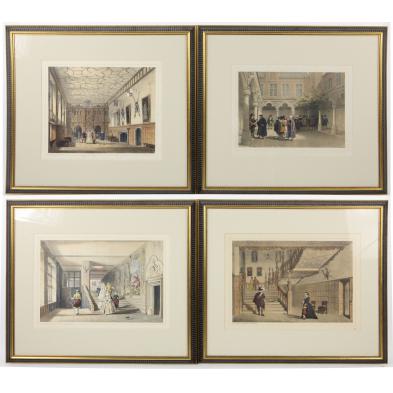 group-of-four-antique-lithographs