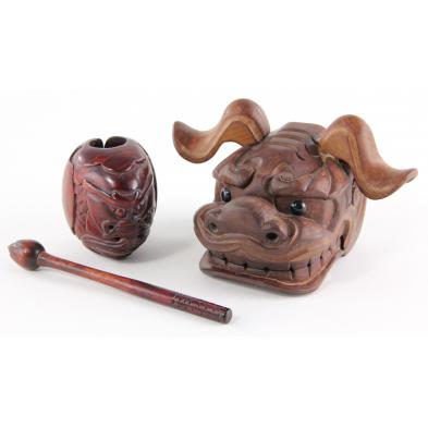 two-asian-wood-carvings