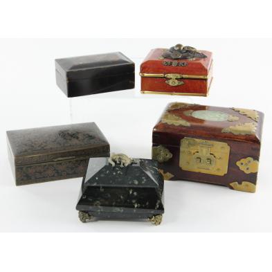 collection-of-five-dresser-boxes