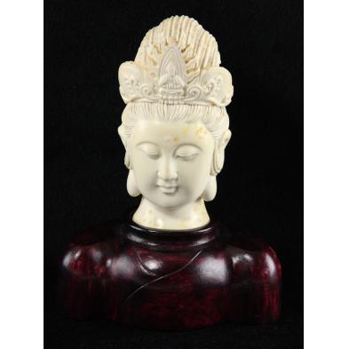 carved-chinese-ivory-head-of-guanyin