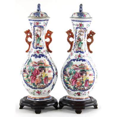 pair-of-chinese-rose-mandarin-lidded-mantle-urns