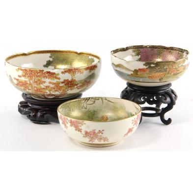 three-japanese-satsuma-bowls