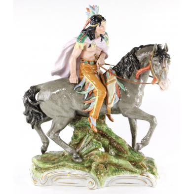 a-w-f-kister-porcelain-indian-on-horseback