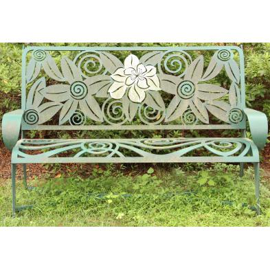 contemporary-iron-garden-bench