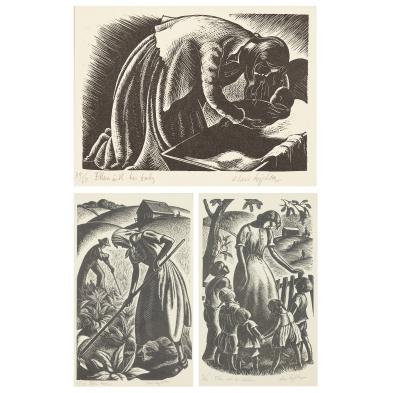 clare-leighton-1898-1989-three-wood-engravings