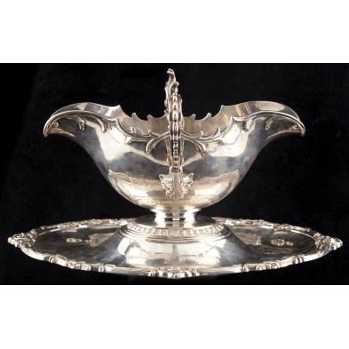 hunt-roskell-sterling-silver-sauce-boat-stand