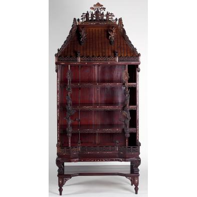 chinese-pagoda-form-wood-display-cabinet