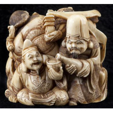 ivory-netsuke-of-figural-group