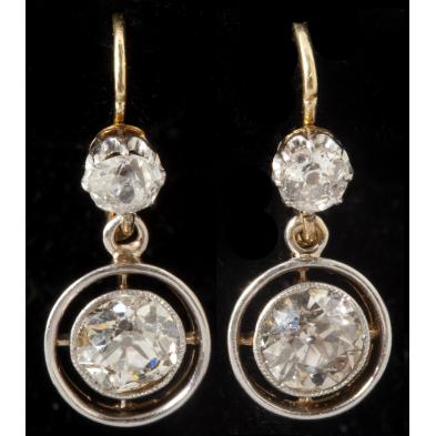 pair-of-antique-diamond-earrings