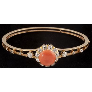 pearl-coral-and-diamond-bangle