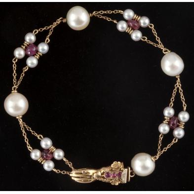 ruby-and-cultured-pearl-bracelet