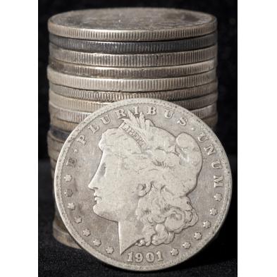 roll-of-circulated-morgan-silver-dollars