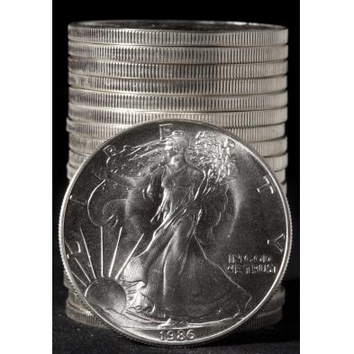 bu-roll-of-1986-silver-eagles