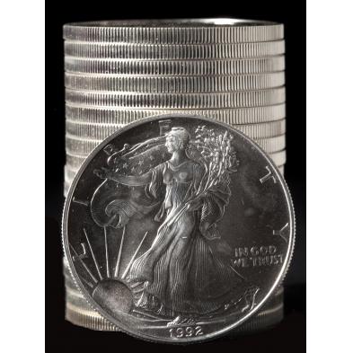 bu-roll-of-american-silver-eagles