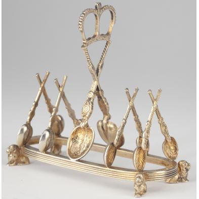 english-silver-coronation-miniature-toast-rack