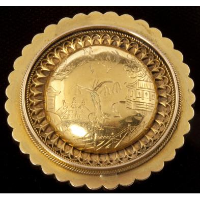 unusual-antique-gold-locket-brooch