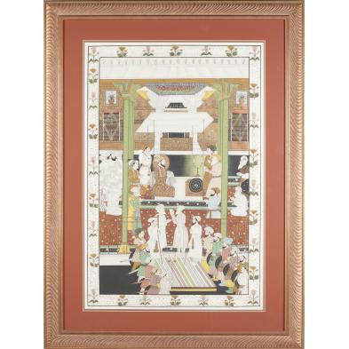 indian-school-painting-of-a-palace-interior