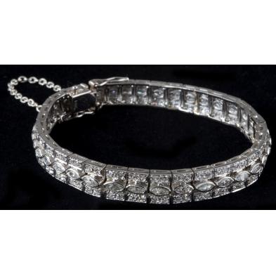 art-deco-platinum-and-diamond-bracelet