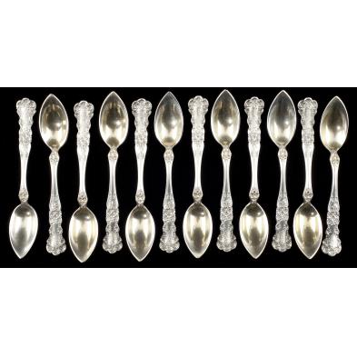 twelve-gorham-buttercup-sterling-fruit-spoons